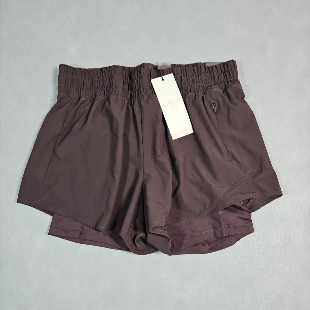 Calia‎ Womens Brown Mid Rise 2-in-1 Infinity Shorts Size XS NWT
